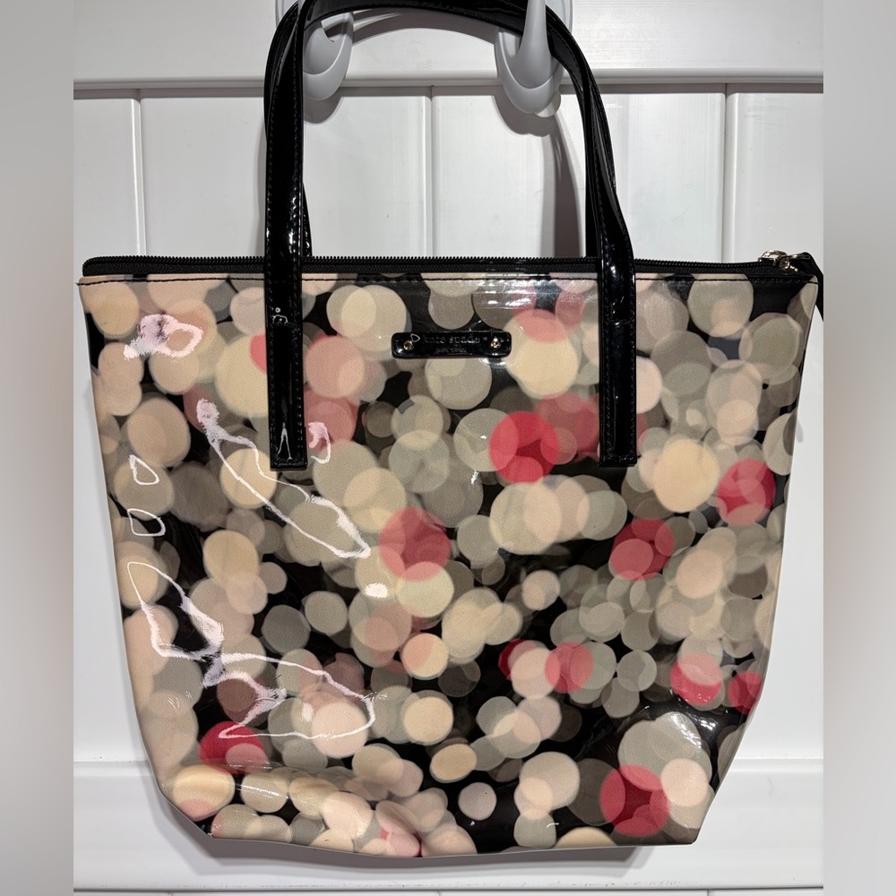 Flawed Kate Spade New York Cherry Terrace Bubbles Patent Tote bag